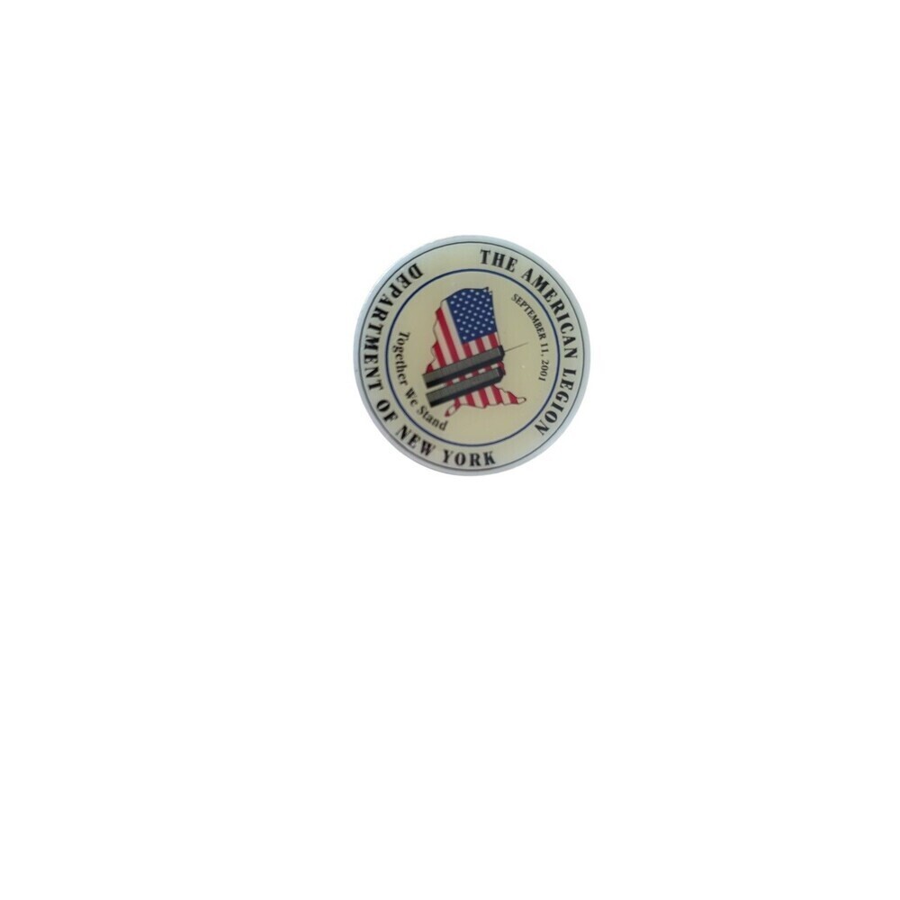 Vintage The American Legion Department Of NY Gold Tone Enamel Lapel Pin